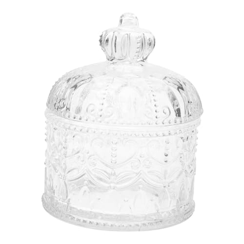 Gatuida Tarro de Vidrio Transparente para Almacenamiento Multifuncional Caja Creativa para Joyas y Dulces Decoración de Mesa Resistente para Reuniones y Fiestas