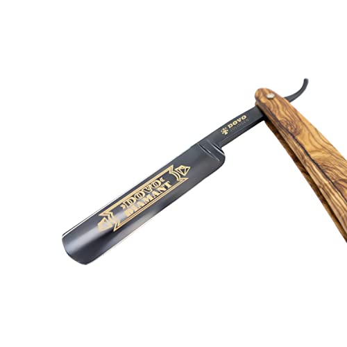 Dovo Diamant Straight Razor Olivewood Handle Black Blade 5/8'' #TOP1