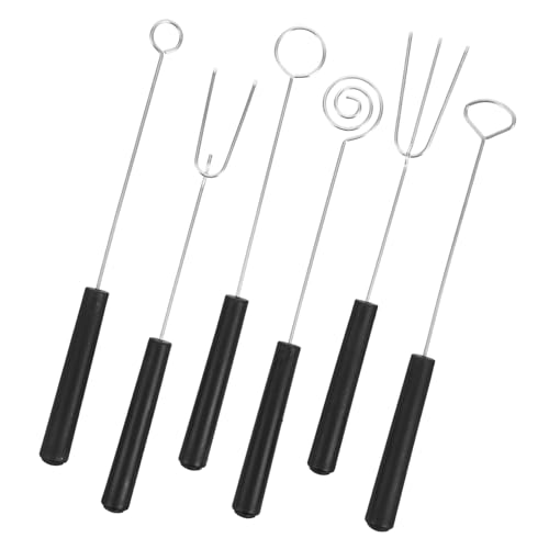 LIFKOME Stylish and Strong 6pcs Stainless Steel Forks Hot Pot Fondue Forks Easy to Grip for Baking and Dipping