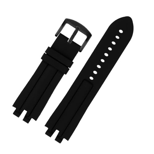 KFKMFD PROTREK CASIO PRW-6000/6100/3000 /3100 PRG-300 と互換性のあるシリコン時計バンドストラップ防水登山メンズブレスレット 24 ミリメートル(Black-black)