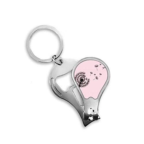 Coupe-ongles de pieds pissenlit silhouette avec motif floral artistique