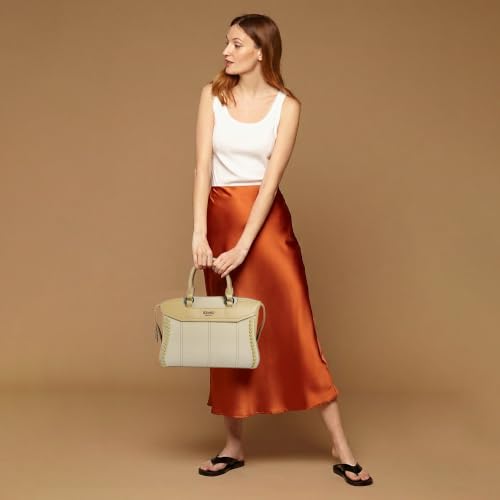 Image of EXOTIC Premium Celeste Tubular Handle Satchel Handbag for Women with Detachable & Adjustable Sling Strap | Spacious Structured Shoulder Bag | Spacious Structured