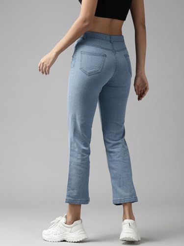 Image of GUTI Womens High Rise Crop Length Jeans()