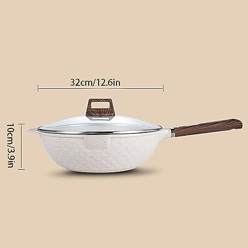 Wok antiadherente 12.6 pulgadas con tapa de vidrio miniatura 3