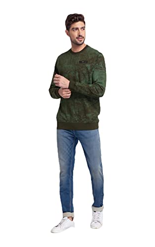 Image of Spykar Men's Cotton Round Neck Sweatshirt