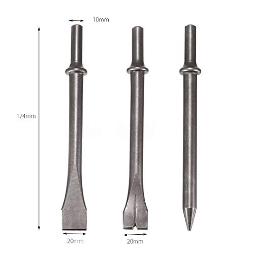 Set de 3 cinceles para martillo neumático de 7" miniatura 3