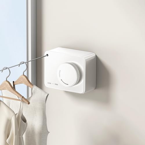 Lista de linea blanca - solo los mejores. 38 Tofaney Tendedero Retractil Pared Aluminio Tendedero Retráctil hasta 4.2 Metros Ajustable Tendedero Retractil para Ropa Impermeable y Antioxidante Blanco