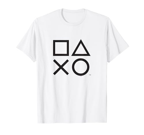 PlayStation PS5 Gamer Controller Icons in Classic Black T-Shirt - image 1