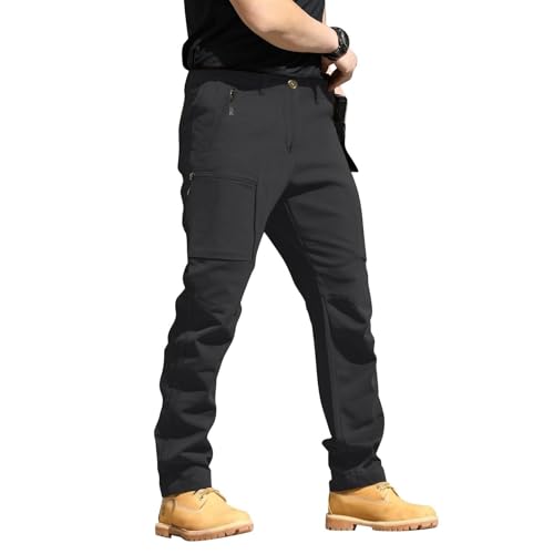 Men's Tactical Pants Stretch Ripstop with Multi Pockets Water Resistant Gusseted Work Cargo Pants