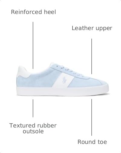 Image of POLO RALPH LAUREN Court Vulc Leather-Suede Sneaker