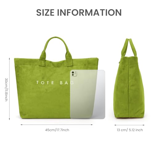 Suede Tote Bag for Women Large Soft Tote Bag for Work Travel Letter Print Hobo Bag Fashion Handbag miniatura 6