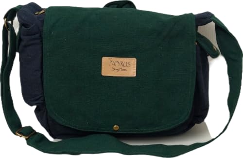 Image of ROUGH CANVAS COTTON MESSENGER BAG /BRASS ZIPPER CLOSURE /HANDMADE /ANTIQUE /VINTAGE /ECO LOVELY /UNISEX /SUSTAINABLE /HIGHLY DURABLE /WASHABLE /NATURAL