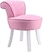 BOCbco Dressing Tischhocker Eitelkeit Dressing Tischhocker Hohe Rückseite Make-Up Vanity Hocker Stuhl Schlafzimmer Stuhl Hocker Holz Beine Samt,Rosa