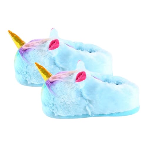 Pantoufles licorne peluche chaude et légère coton douillet chausson maison automne hiver