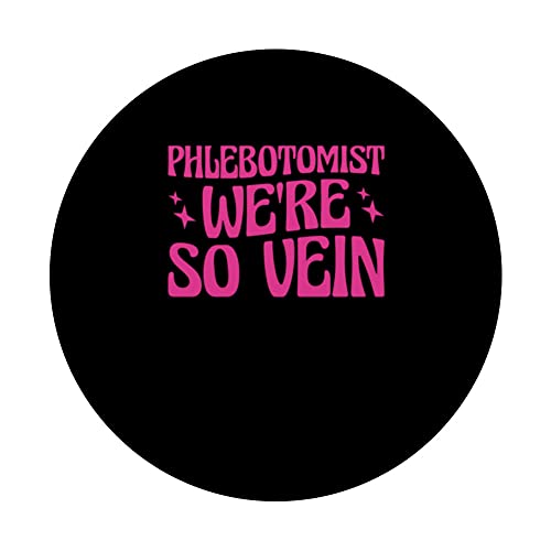 Phlebotomist We're so Vein PopSockets Swappable PopGrip, Black - Image 3