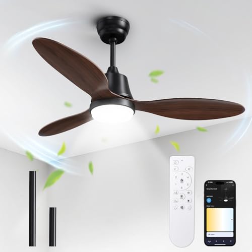 BLITZWILL Deckenventilator mit Beleuchtung, Ø106cm App Steuerung & Fernbedienung Deckenventilatoren...