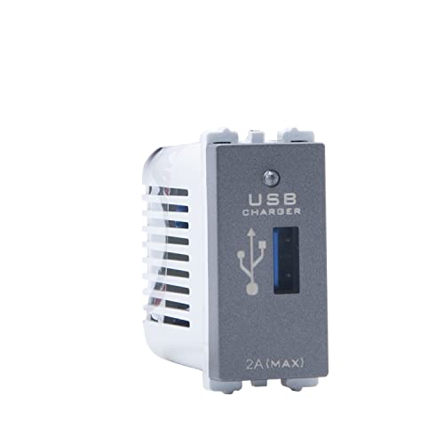 Image of Wipro Northwest Nowa 2A USB Charger, Silver Grey (pack of 1)