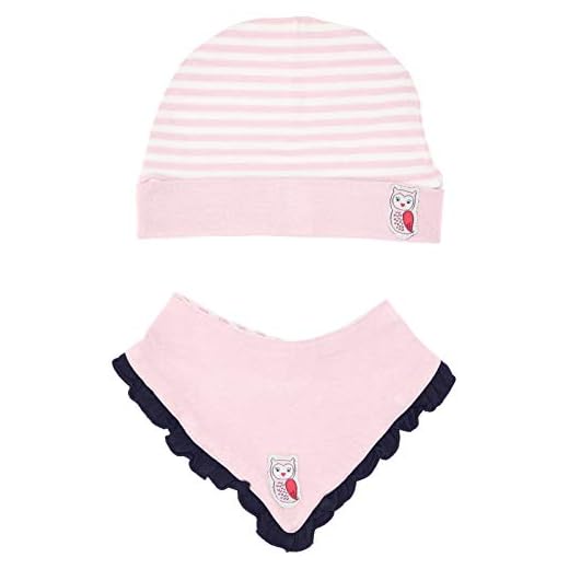 Salt & Pepper Set Hat + Scarf Cosy Friends Bufanda para Clima frío, Sweet Rose, 49Centimeters para Bebés