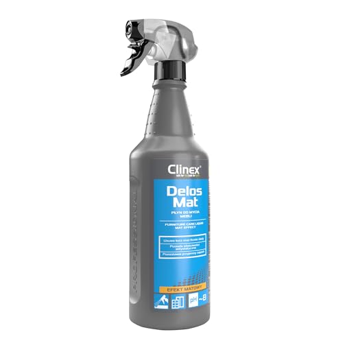 Clinex Delos Mat Möbel Reiniger & Pflege 1000ml / 1 liter Holzreiniger Möbel - Holzpflege - Entfernt Staub und Schmutz - Antistatische Eigenschaften Umweltfreundlich