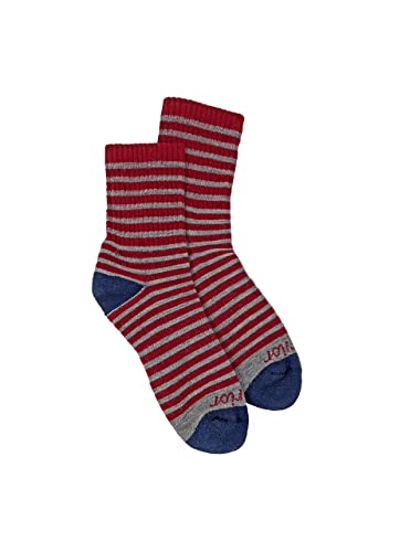 Image of Warrior Alpaca Socks - Comfort Cushioned Retro Mini-Stripe Quarter Crew for Adults - Unisex
