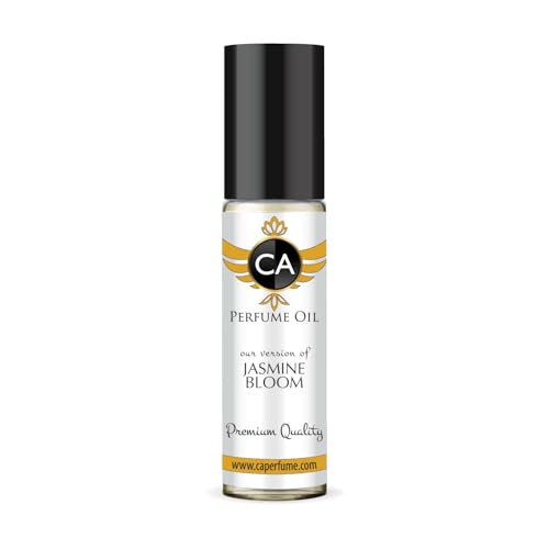 CA Perfume Originals Jasmine Bloom Unisex Fragrance Oil Floral Scent Long Lasting Perfumes for Women &amp; Men Travel Size TSA Ready Mini Parfum Body Oil Roll-on 0.33 Fl Oz 10ml