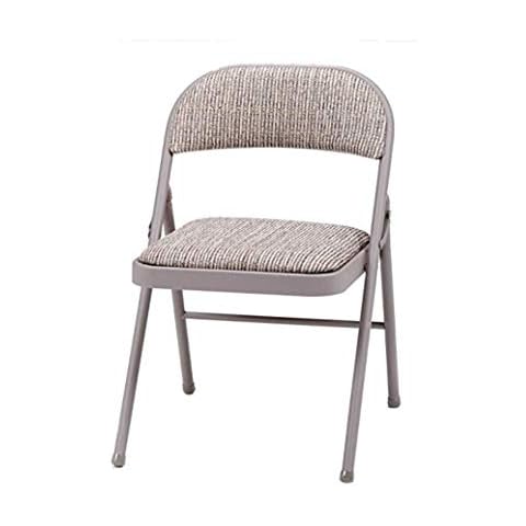 MECO Deluxe Padded Steel Fabric Folding Chair-Brown, 94 x 47 x 7 cm Cover