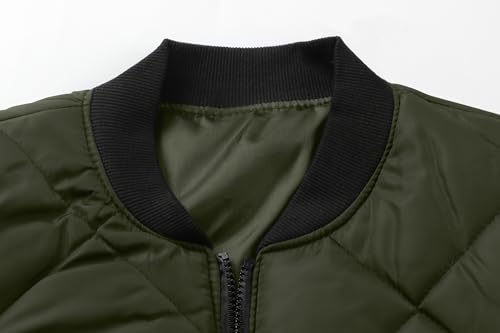 utcoco Mens Quilted Jacket Stand Collar Zip Up Casual Lightweight Down Jacket Winter Coat2