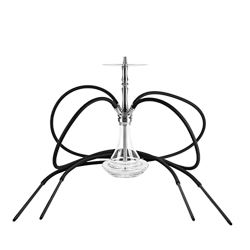 VYRO Shisha - Evoke Clear - Komplettset mit 4 Silikon Shishaschläuchen & 4 Aluminium Mundstücken