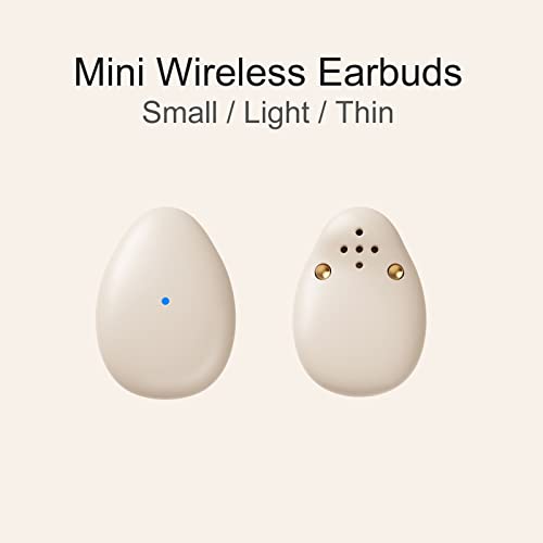 eleror Tiny Wireless Earbuds,Small Semi-In Ear Bluetooth Invisible Headphones Ultra Thin for Side Sleeping & Cycling,Helmet Friendly,Ultra Lightweight Low Pressure Earbuds for Music or Podcasts - Image 4