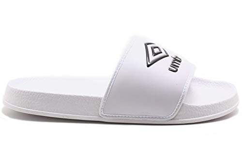 Chinelo Slide, Umbro, Adulto Unissex, Branco/Preto, 42
