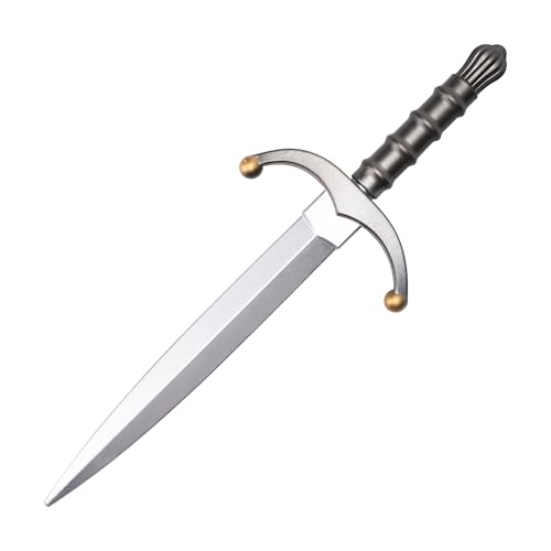 Hoappa 16 Inch Non-Functional Dagger Prop with Reinforced Core for Adult Cosplay Theatrical Performance and Display Grey 1 Pack