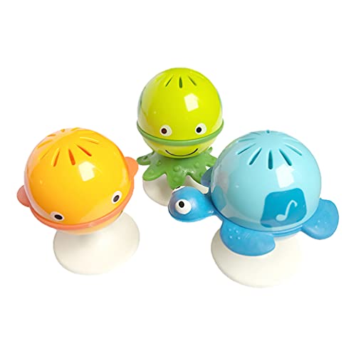 TOYANDONA 3 Pièces Bébé Ventouse D' alimentation Hochets Jouet de Bébé en Toute Sécurité De Bain Jouets Intéressant Tableau Sucker pour Bébé