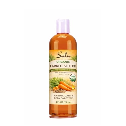 SULU ORGANICS Pure Organic Unrefined Cold Pressed Carrot Seed Oil (4 oz)