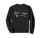 Aquarell Pferd Tribal Art Tattoo Kunst Rosa Pink Weiß Sweatshirt