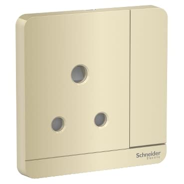 Schneider ElectricAvatarOn, 1 Gang, Socket with Neon, 15A 250V, Wine Gold, E8315_15N_WG_G12