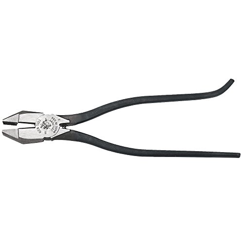 Klein Tools 201-7CST Rebar Work Pliers with Spring-Loaded Action, Induction Hardened Knives and Handle Tempering