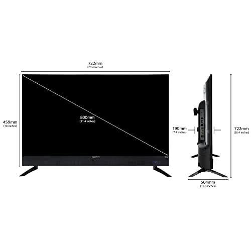 AmazonBasics 80cms (32 inch) HD Ready Smart LED Fire TV with Front