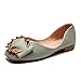 LYXIANG Chaussures Plates pour Femmes, Ballerines Bonne Ventilation, Pas Facile De Se Fatiguer en Marchant Et en Travaillant Pendant Une Longue Période,Vert,43 EU
