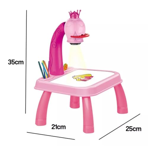 Mesa Projetora Infantil Rosa Aprendendo a Desenhar Mesa Projetora Infantil Desenho Educativa Lousa M
