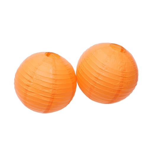 NUOBESTY Orange Paper Hanging Lanterns Japanese Foldable Decorative Lanterns for Party Decorations Outdoor Garden Patio Lawn Table Chinese New Year Wedding Birthday 5PCS 12inch