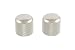 2 Chrome Dome Knobs Push-On fits Split Shaft Pots