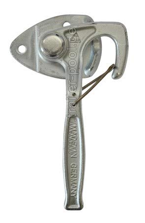 Trailer Pool angle lever closure, size 0 on the right. with eyelet