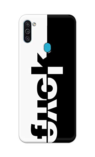 Image of PRINTFIDAA One Words Fukc Love Creative Art Innovative Wonderfull Printed Designer Hard Case for Samsung Galaxy M11 / Samsung A11, SM-M115F / DSN Back Cover -(e) RPM1003