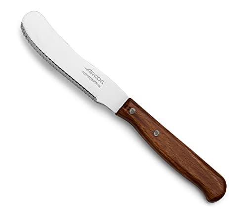 Arcos Buttermesser Edelstahlklinge 90 mm - Holzgriff, Edelstahlnieten, Serie Latina - Ideal für präzises Schneiden und Streichen