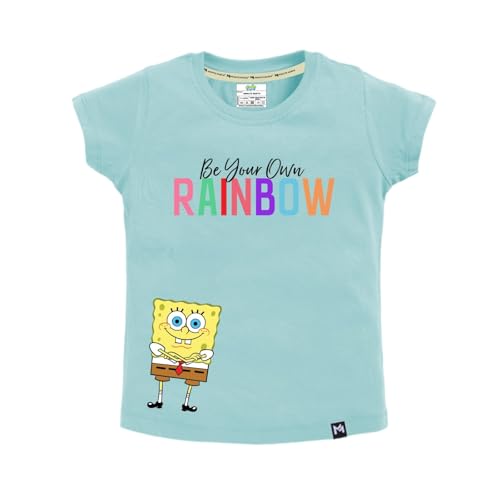 Image of Amazon Brand - Jam & Honey Baby-Girls Half Sleeve Graphic Printed T-Shirt | Round Neck | Regular Fit | Cartoon Characters (Available from 1-14 Years) (Pack of 3)