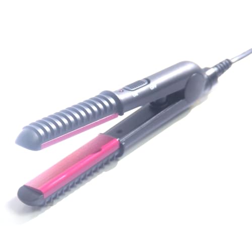 Mini plancha de pelo 2 en 1 para cabello y rizos (negro) miniatura 3