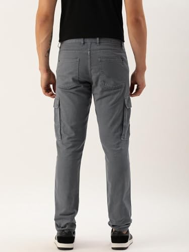Image of IVOC Men MID-Rise Slim FIT Multi-Pockets 100% Cotton Cargo Pants