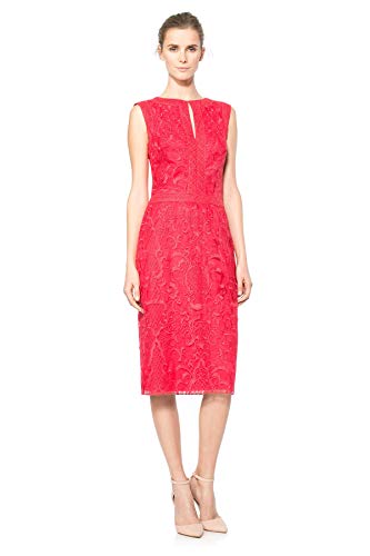 Tadashi Shoji Embroidered Tulle Keyhole Neckline Dress (10)