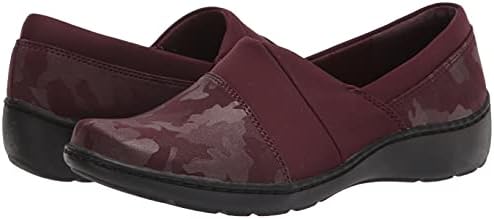 Clarks Women's Cora Heather Loafer, Burgundy Intrest, 9.5 | Image 6