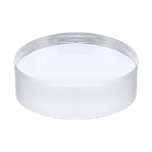 QUARKZMAN Base de Exhibición de Acrílico de 6X1.2 Pulgadas, Cilindro Redondo Transparente Sólido para Exhibiciones Comerciales O Domésticas de Coleccionables y Joyería